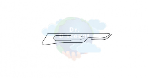 Нож микрососудистый, Fig. 15, для ручки 3,7,8, 100 шт. /уп. (лезвие для скальпеля)